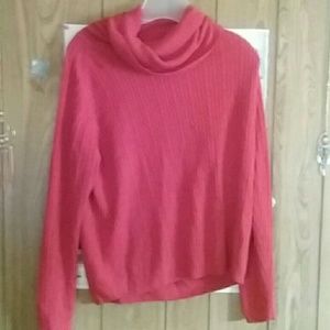 Red Cowell Neck Sweater
